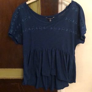 Flowy blue top